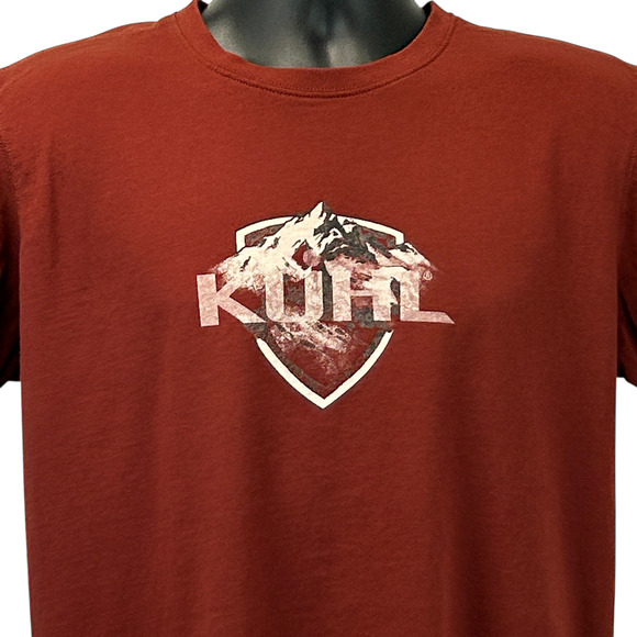 Kuhl Wild Fibre T Shirt Logo Hiking Hiker Backpacking Backpacker Red Tee L Large - Picture 1 of 6